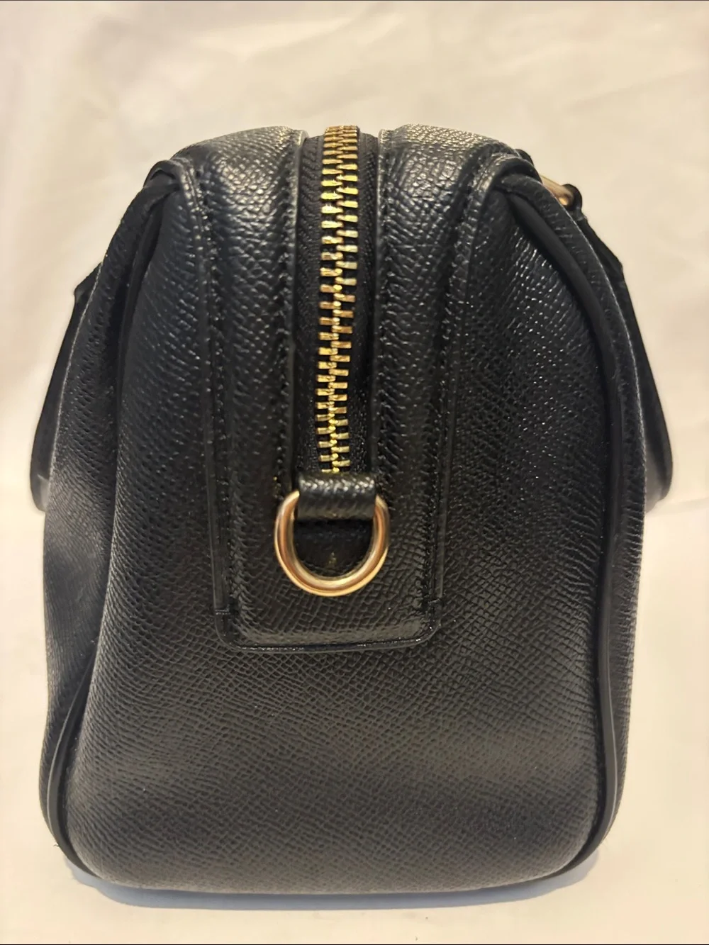 Coach Black mini  bag  Leather Dome Satchel with Gold Hardware